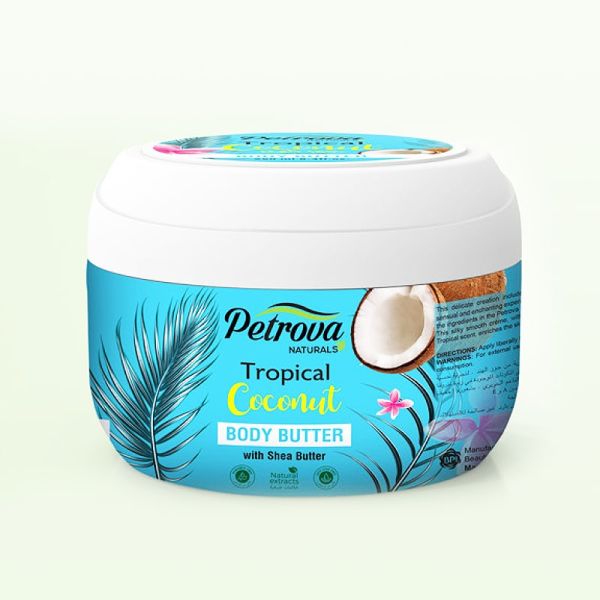 crema de corp unt de corp tropical coconut petrova naturals
