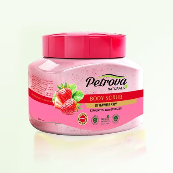 exfoliant scrub strawberry petrova naturals