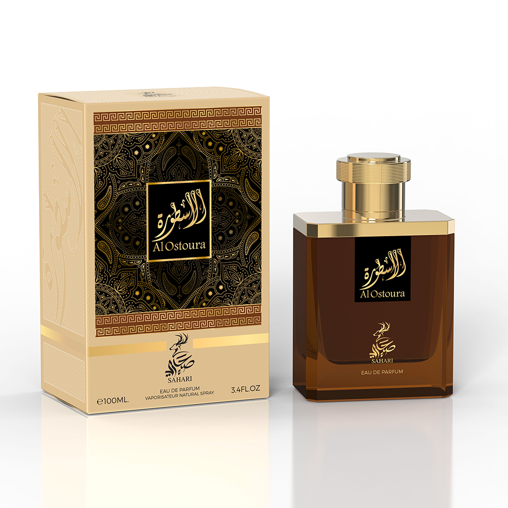Al Ostoura perfume bottle and box