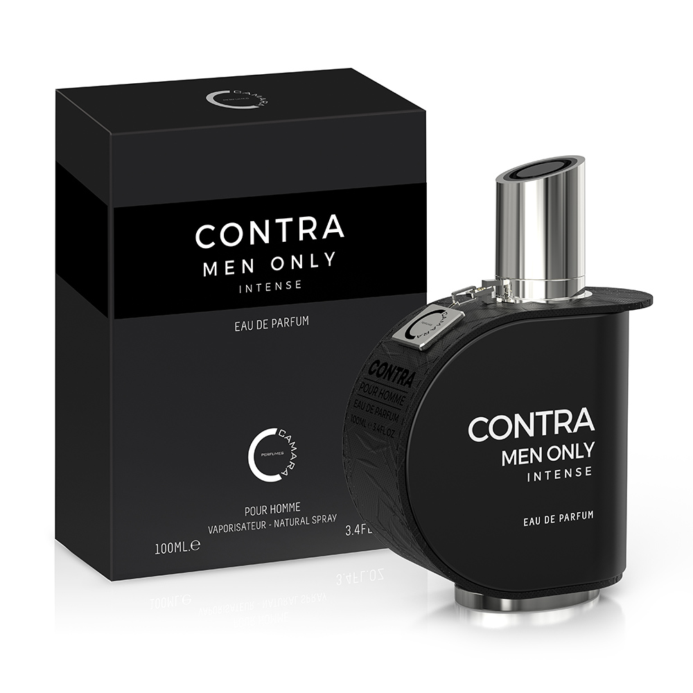 Contra perfume bottle and box